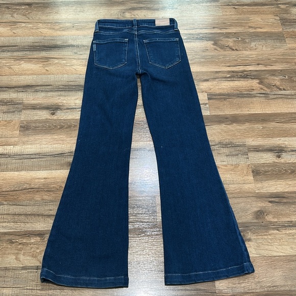 PAIGE GENEVIEVE WOMEN FLARE WIDE LEG JEANS BLUE SZ 24 - Picture 2 of 11